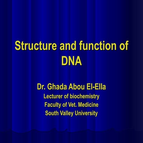Structure and function of dna