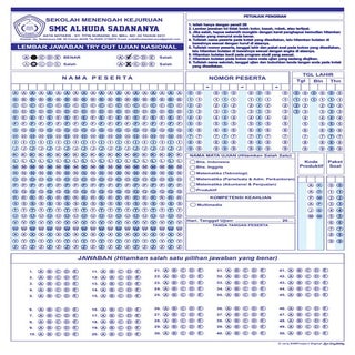 Contoh Lembar Jawaban Komputer (LJK...