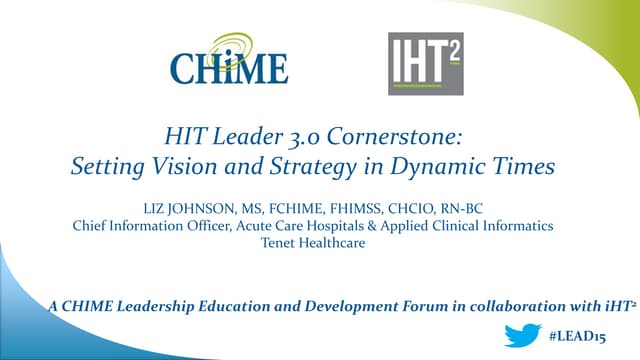 2015 Houston CHIME Lead Forum