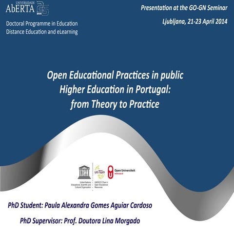 Open Educational Practices in public Higher Education in Portugal: from Theor...