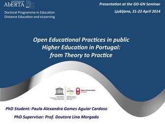 Open Educational Practices in public Higher Education in Portugal: from Theor...