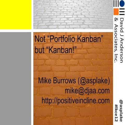 LKCE12 mike burrows portfolio kanban