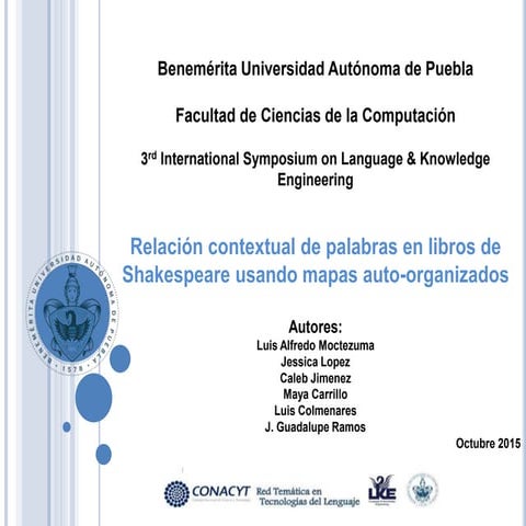 Relación contextual de palabras en libros de Shakespeare usando mapas autoorg...