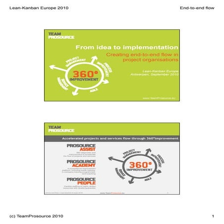 From idea to implementation: creating end-to-end flow in project organizations - Patrick Steyaert