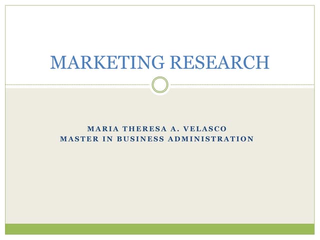 Marketing research