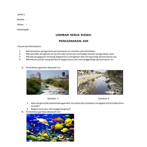 Lkpd pencemaran lingkungan