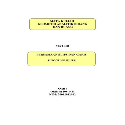 Geometri analitik datar
