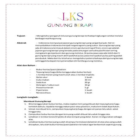 Lks gunung api | DOCX