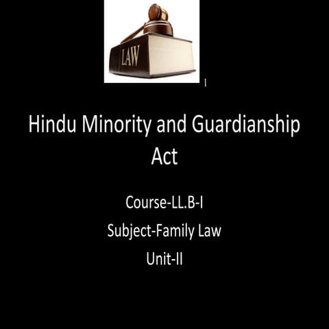 Ll.b i fl u 2.1 hindu adption , guardianship ,sucssesion act