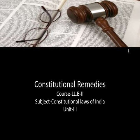 Ll.b ii cloi ii u iii constitutional remedies