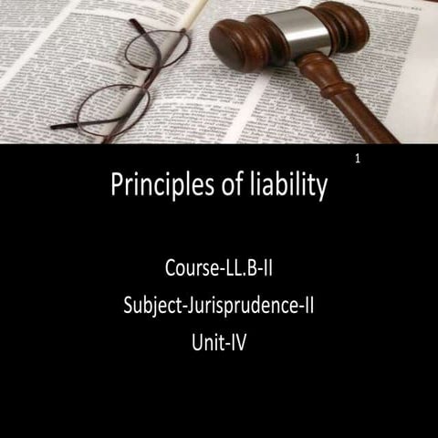 Ll.b ii jii u iv principles of liability