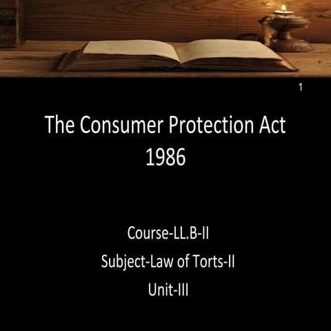 Ll.b ii lot ii u-iii consumer protection act 