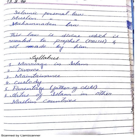 Ll.b. 313 islamic personal law i (mid)