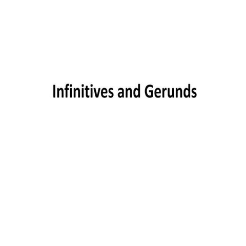 Ll 10.3 infinitives and gerunds