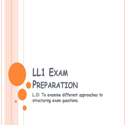 Ll1 exam structure