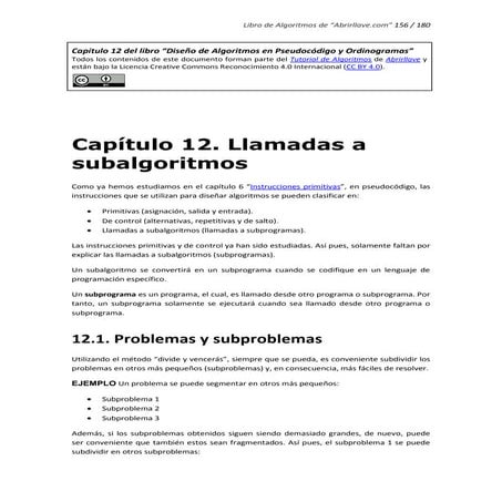 Llamadas a subalgoritmos