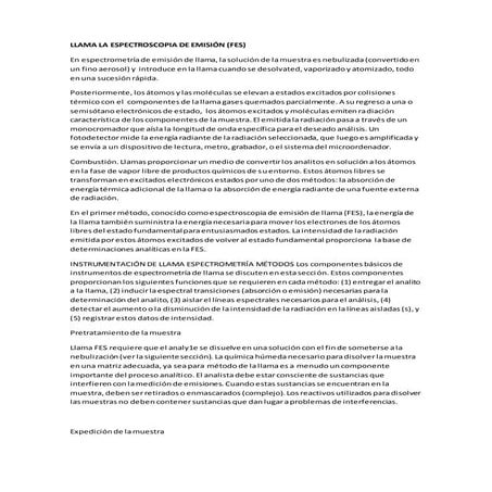 Llama la espectroscopia de emisión