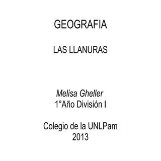 Llanuras Melisa Gheller