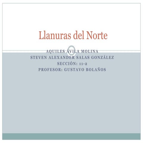 Llanuras del norte