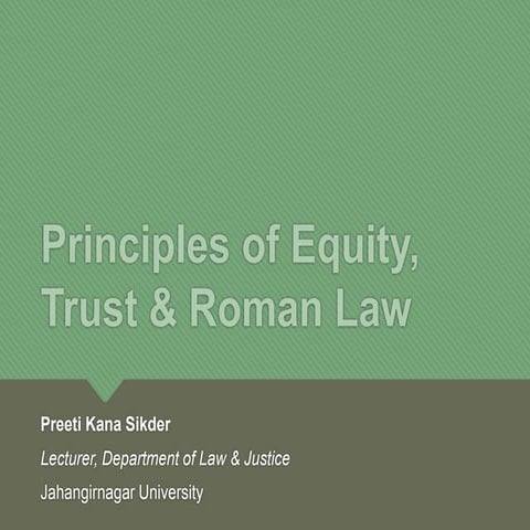 Understanding Equity and Common Law