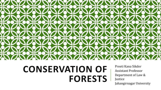 Conservation Of Forests National Context Ppt Conservation Of Forests National Context Ppt