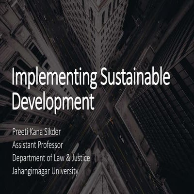 Implementation of Sustainable Development