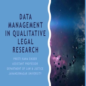 Data Management in Legal Research: Qualitative Sampling
