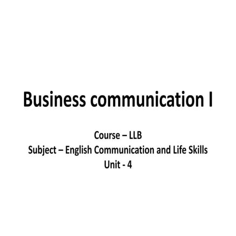 Llb i ecls_u-4_business communication
