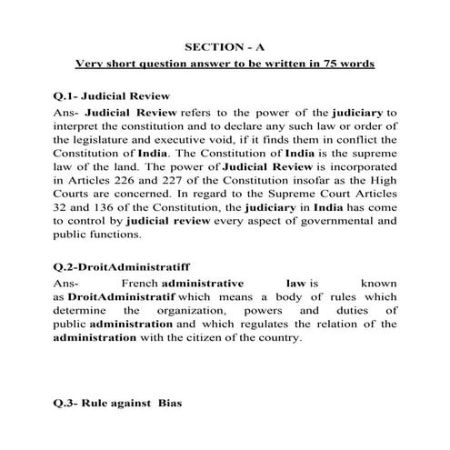 LLB LAW NOTES ON ADMINISTRATIVE LAW