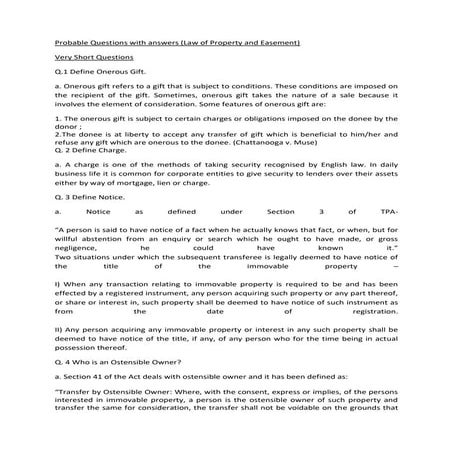 LLB LAW NOTES ON PROPERTY LAW