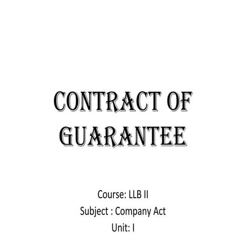 Llb sc u 1.2 guarantee contract