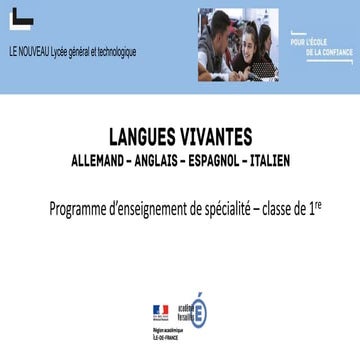 LLCE spécialité première | PPTX