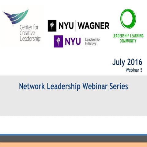 Foundations as Network Leaders: Learning From One Foundation's Journey and Re...