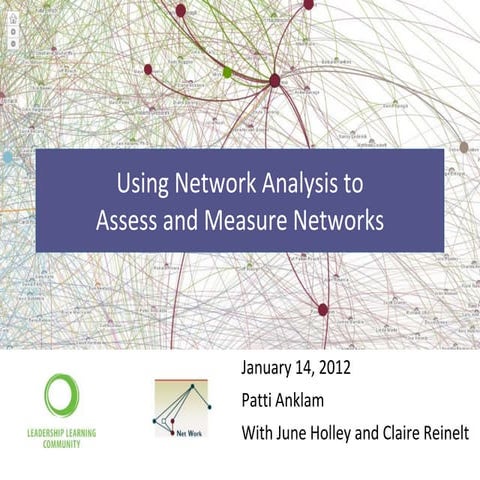 Network Analysis (SNA/ONA) Methods for Assessment & Measurement