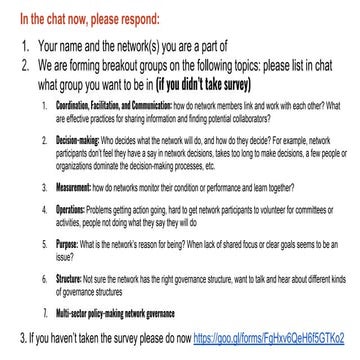 2017.12.06 LLC Webinar Series | Practicing Network Governance and Structures