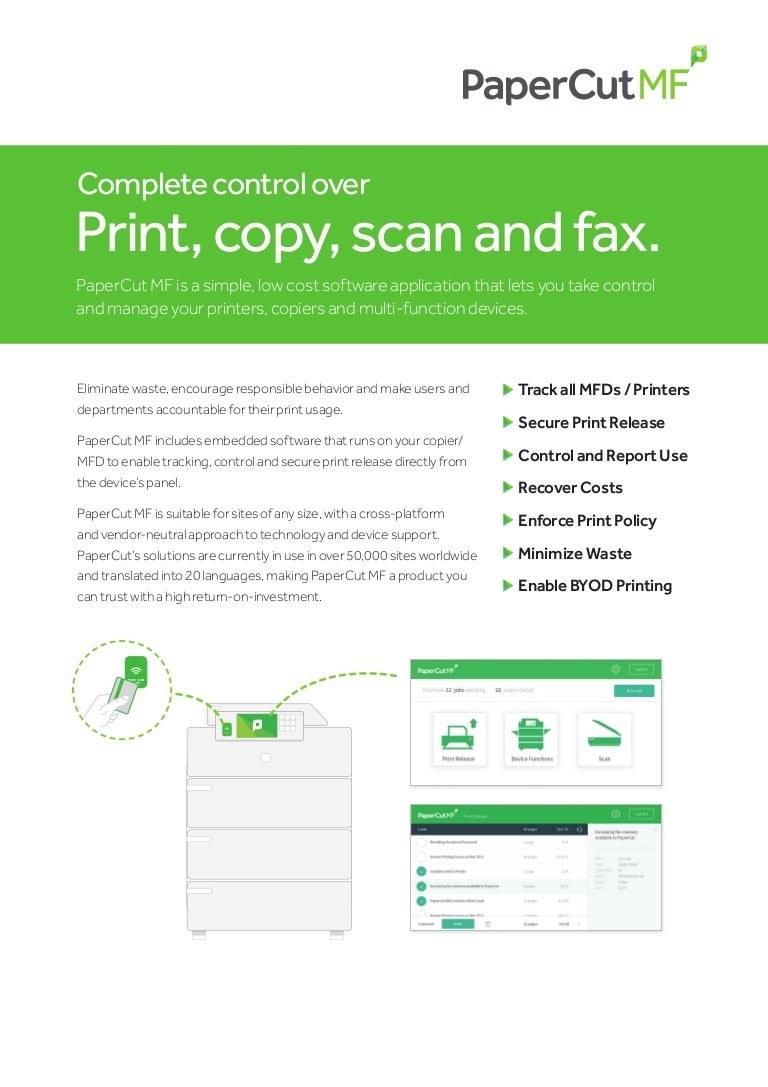 Print, copy, scan and fax