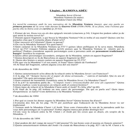 Llegint ramona adéu