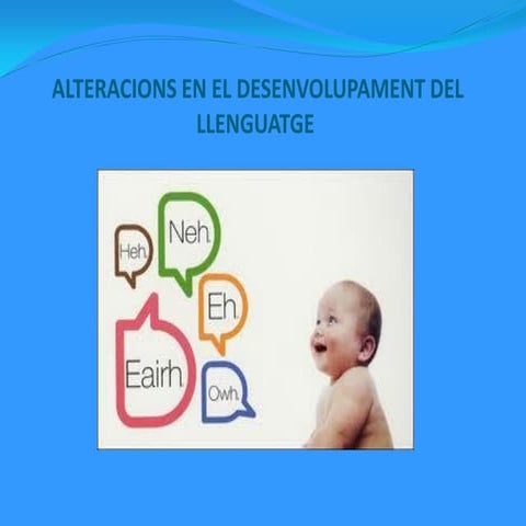 Llenguatge i alteracions