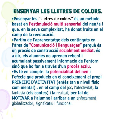 Lletres Colors Present Pòwer