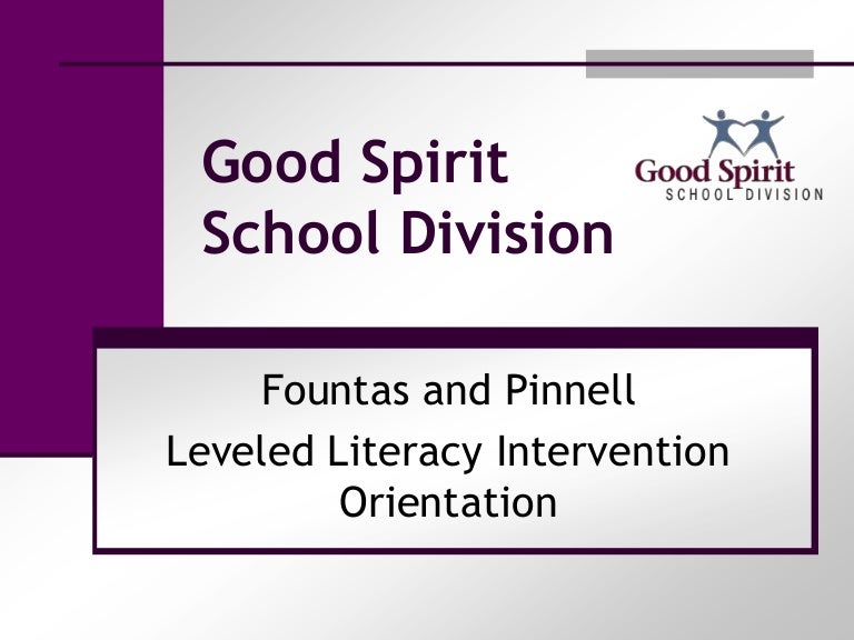 picture Fountas And Pinnell Lli Training lli power point december 2011