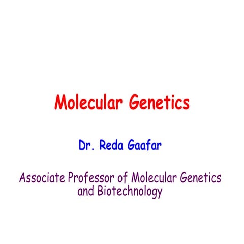 molecular genetics 