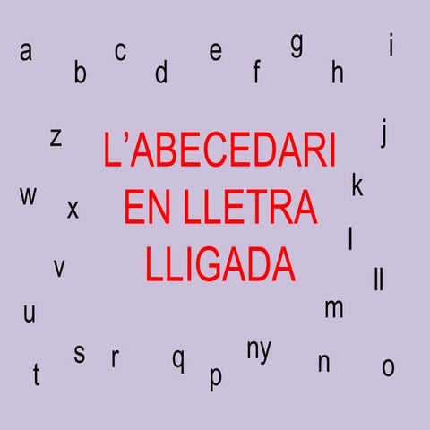 Lletra lligada: abecedari