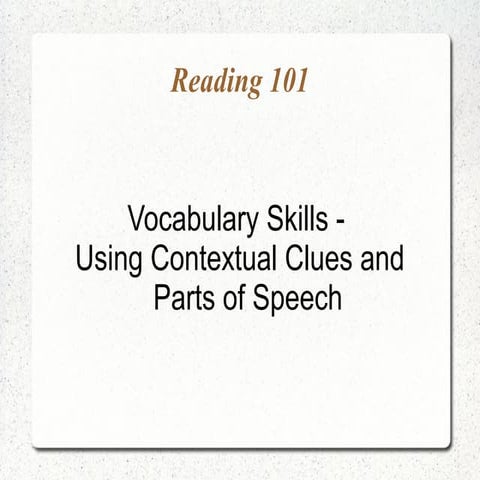 LL Lower sec - Using contextual clues