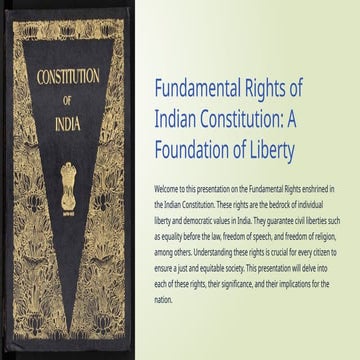 Indian Constitution Fundamental Rights Presentation | PPTX