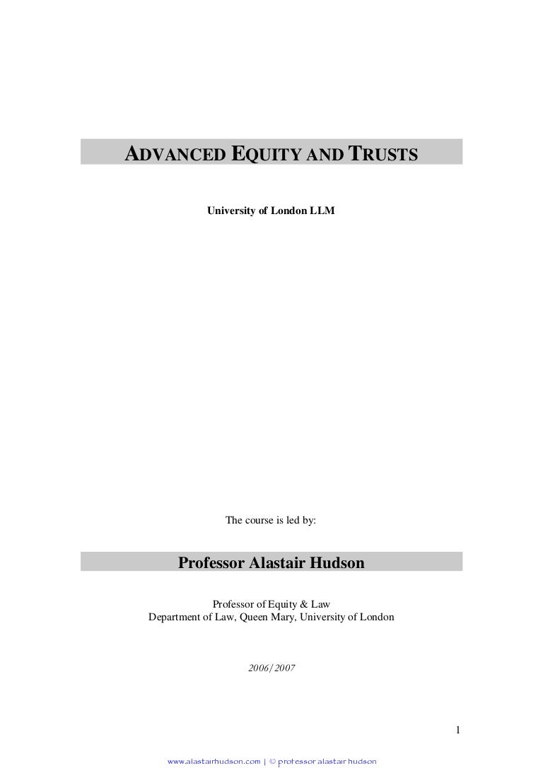 Alastair Hudson Equity And Trusts Pdf - Download Free Apps