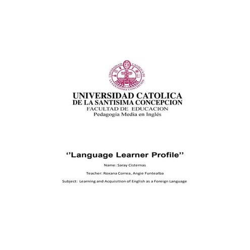 Language Learner Profile