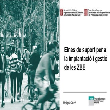 Eines de suport per a la implantació i gestió de les Zones de Baixes Emissions