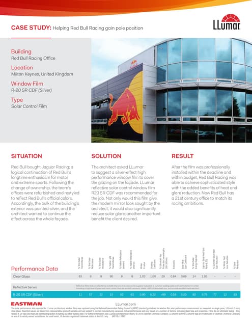 Llumar Safety Window Film Case Study | PDF