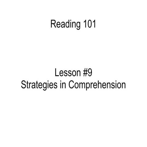 LL Upper Pri A - Intro to Reading Compre Strategy