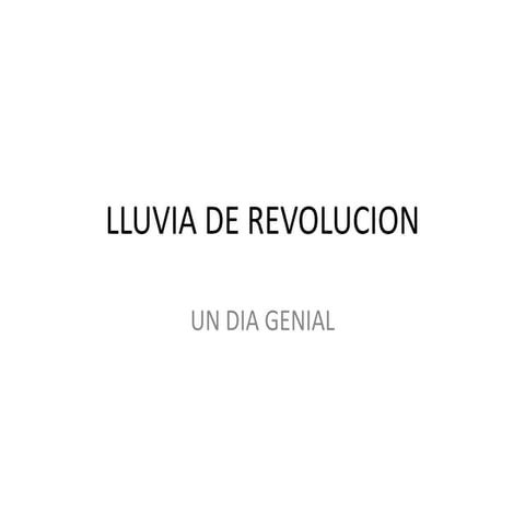 Lluvia de revolucion wiil
